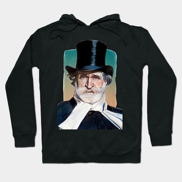 Italian Composer Giuseppe Verdi illustration Hoodie by Litstoy 